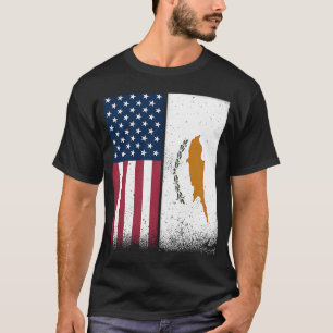 Cyprus  Cypriot American Flags Proud USA Cyprus T-Shirt