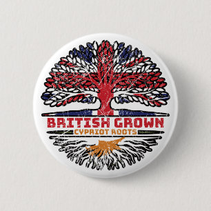 Cyprus Cypriot Cypriote Uk United Kingdom British 6 Cm Round Badge