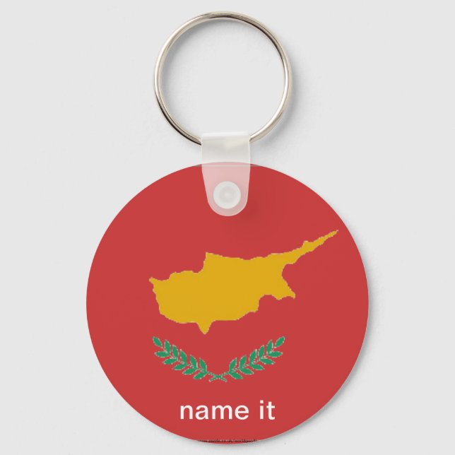 Cyprus cypriot flag keychain (Front)