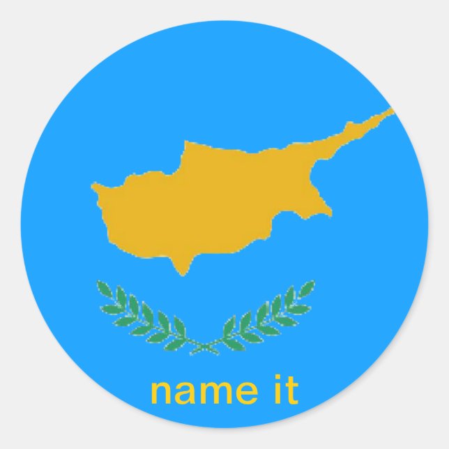 Cyprus cypriot flag sticker (Front)