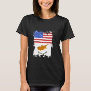 Cyprus Cypriot Pride USA America Cypriot Flag Cypr T-Shirt