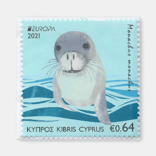 Cyprus europa stamp seal cute magnet