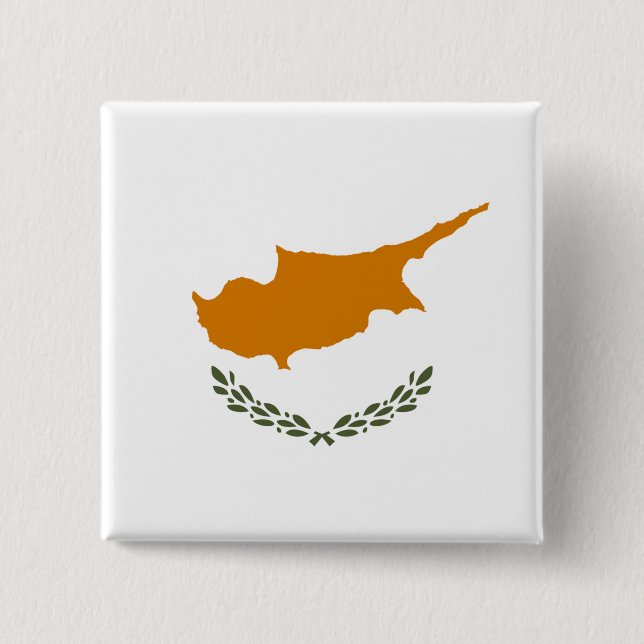 Cyprus Flag 15 Cm Square Badge (Front)