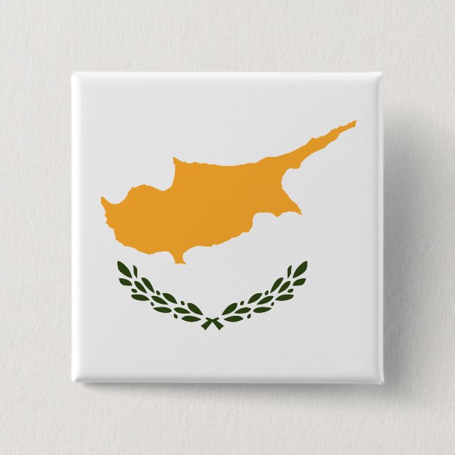 Cyprus Flag 15 Cm Square Badge (Front)