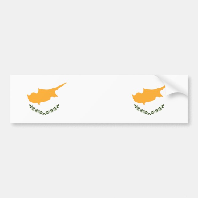 Cyprus flag bumper sticker (Front)
