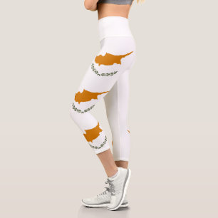 Cyprus Flag Capri Leggings