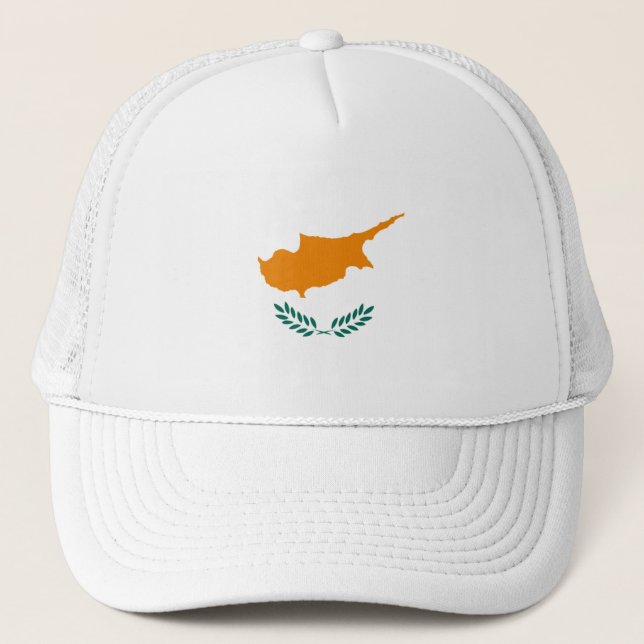 Cyprus Flag CY Trucker Hat (Front)