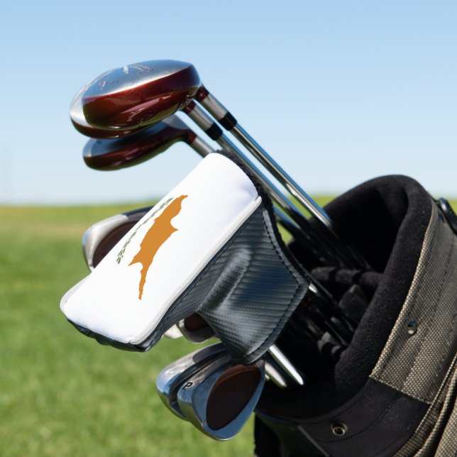 Cyprus flag golf head cover (In Situ)