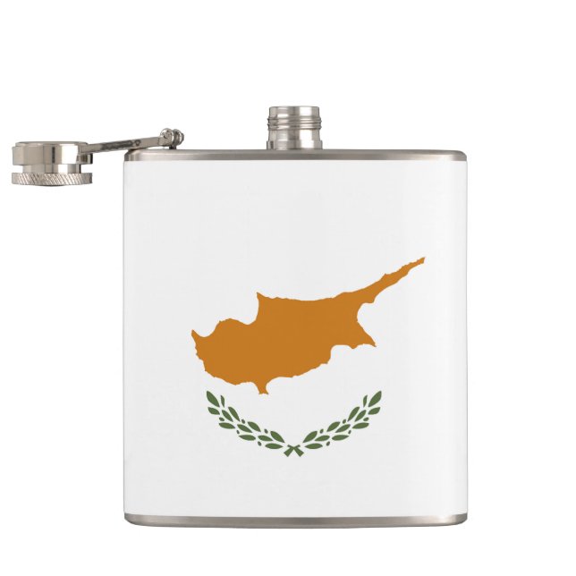 Cyprus flag hip flask (Opened)