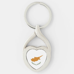 Cyprus flag key ring