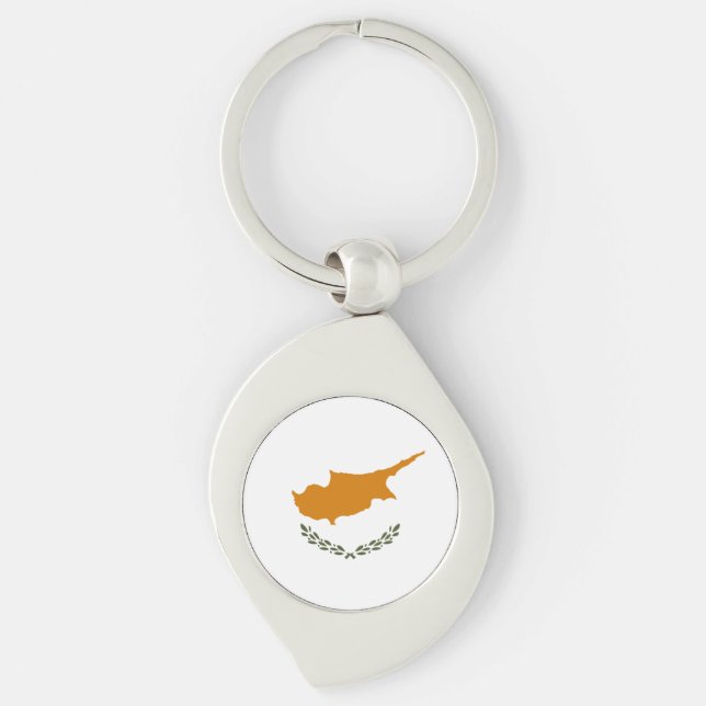 Cyprus Flag Key Ring (Front)