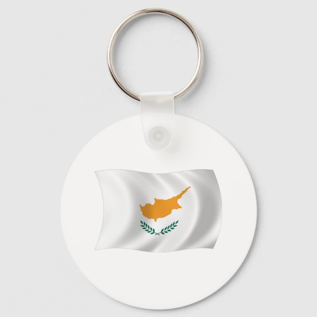 Cyprus Flag Keychain (Front)