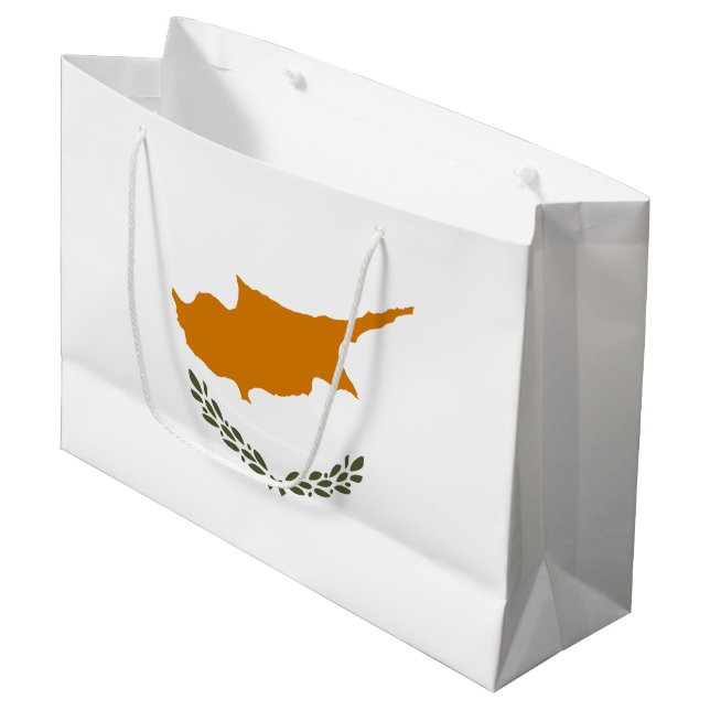 Cyprus Flag Large Gift Bag (Front Angled)