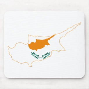 Cyprus Flag map CY Mouse Pad