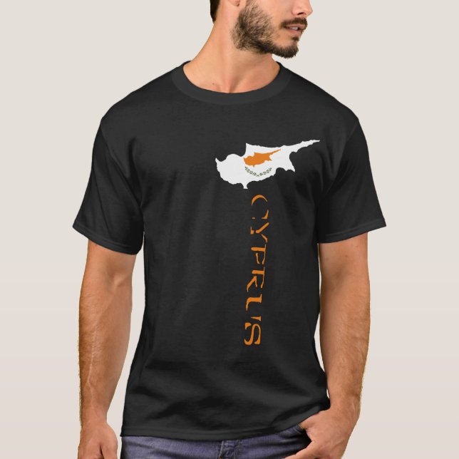 Cyprus Flag Map T-Shirt (Front)