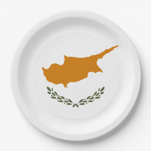 Cyprus Flag Paper Plate