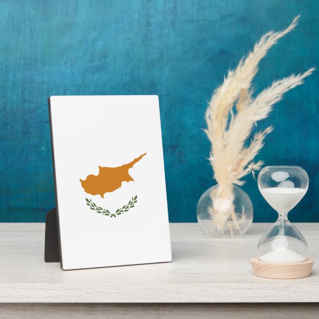 Cyprus flag plaque (Side)