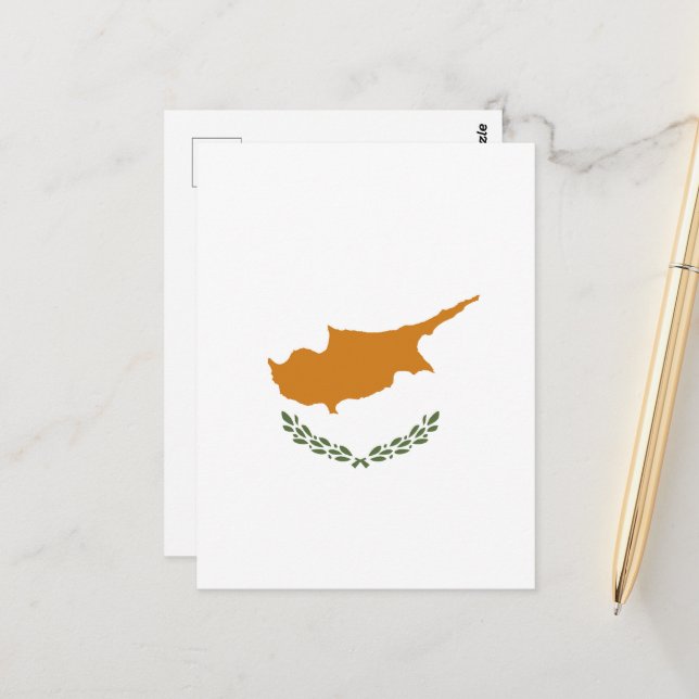 Cyprus flag postcard (Front/Back In Situ)