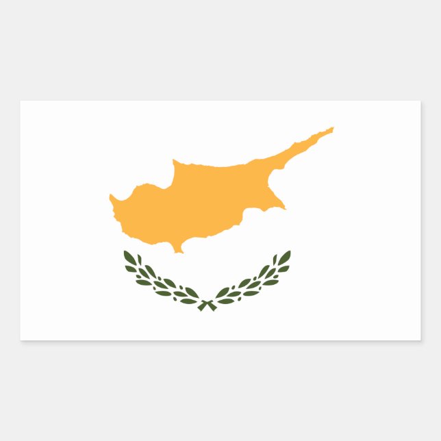 Cyprus flag rectangular sticker (Front)