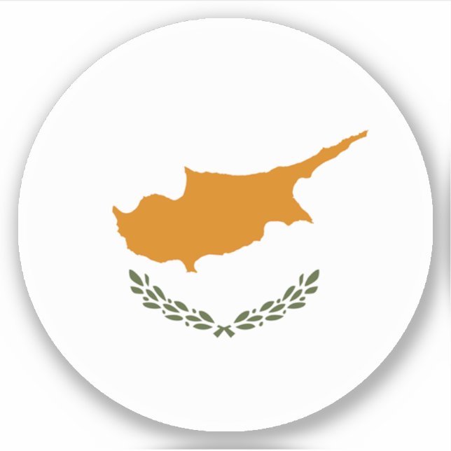 Cyprus Flag Round Sticker (Front)
