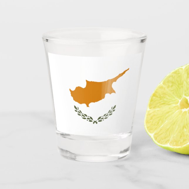 Cyprus Flag Shot Glass (Front)