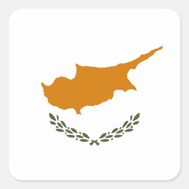 Cyprus Flag Square Sticker (Front)