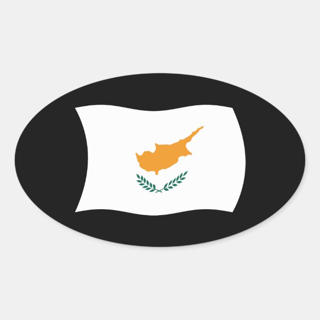 Cyprus Flag Sticker (Front)