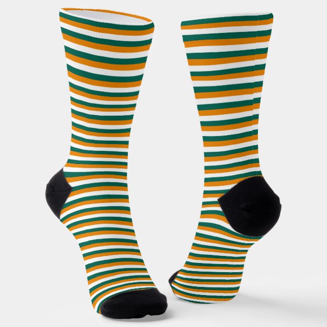 Cyprus flag stripes country symbol pattern lines socks (Angled)