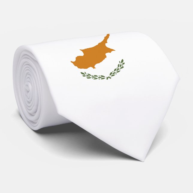 Cyprus flag tie (Rolled)