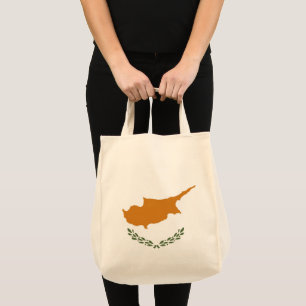 Cyprus flag tote bag