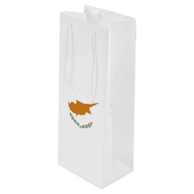 Cyprus flag wine gift bag (Front Angled)