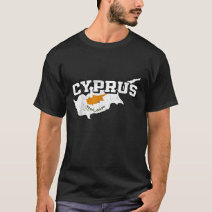 Cyprus Map and Flag Souvenir Cypriot T Shirt