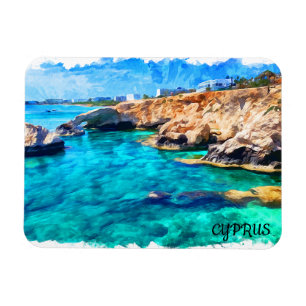 Cyprus Mediterranean Landscape Travel Magnet