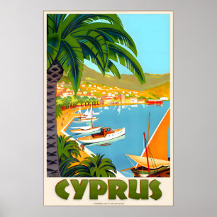 Cyprus Middle East Mediterranean Travel Poster