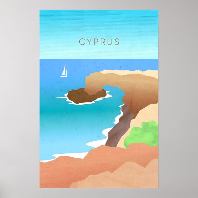 Cyprus Minimal Travel Poster (Front)