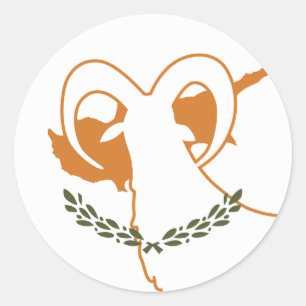 Cyprus Mouflon Cypriot National Animal Flag Classic Round Sticker