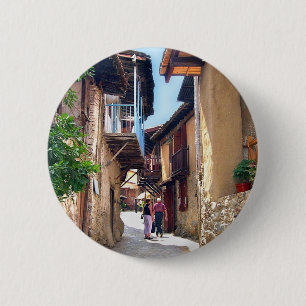 Cyprus mountain village 6 cm round badge