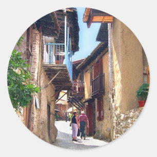 Cyprus mountain village classic round sticker