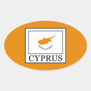 Cyprus Oval Sticker