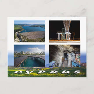 Cyprus postcard dam lake water bridge city Limasso