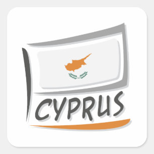 Cyprus Pride X Flag Square Sticker
