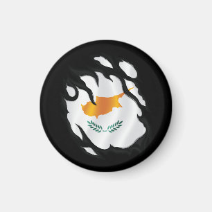 Cyprus Ripped Flag Magnet