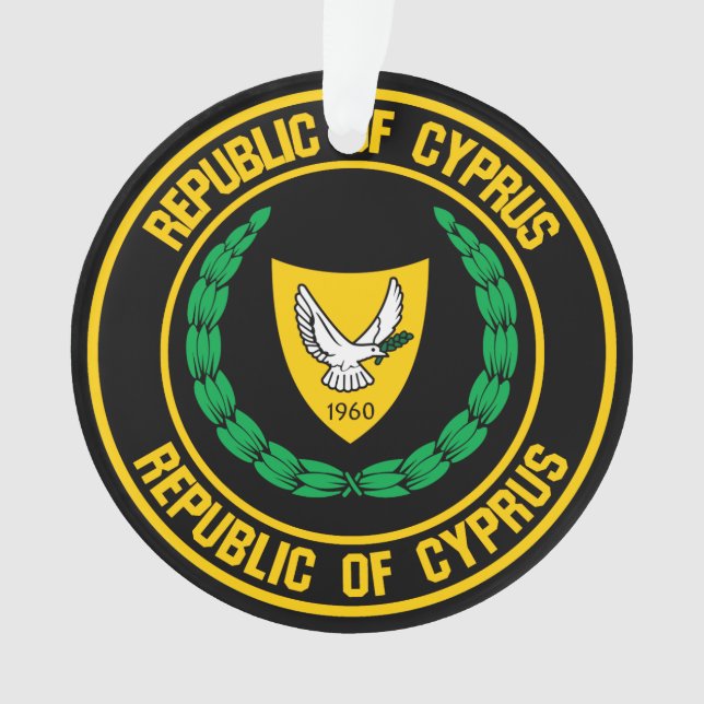 Cyprus Round Emblem Ornament (Front)
