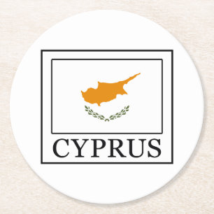 Cyprus Round Paper Coaster