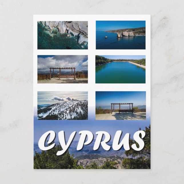 Cyprus scenes postcard (Front)