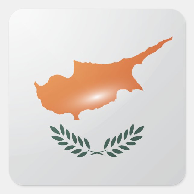 Cyprus square glossy flag sticker (Front)