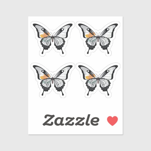 Cyprus Swallowtail Butterfly Flag Sticker (Sheet)