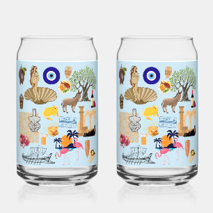 Cyprus Symbols Travel Lovers Can Glass