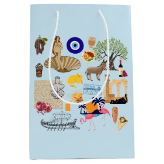 Cyprus Symbols Travel Lovers Medium Gift Bag
