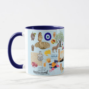 Cyprus Symbols Travel Lovers Mug